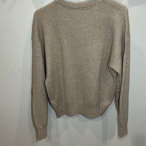 GAP Kids beige fine knit sweater with shiny sparkles within the material - Picture 9 of 9